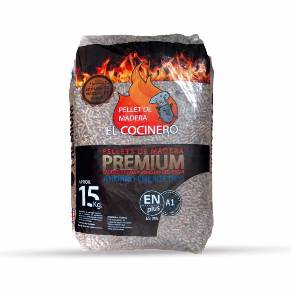 Abonos y biomasas Pellets de madera Premium El Cocinero. Biomasas.